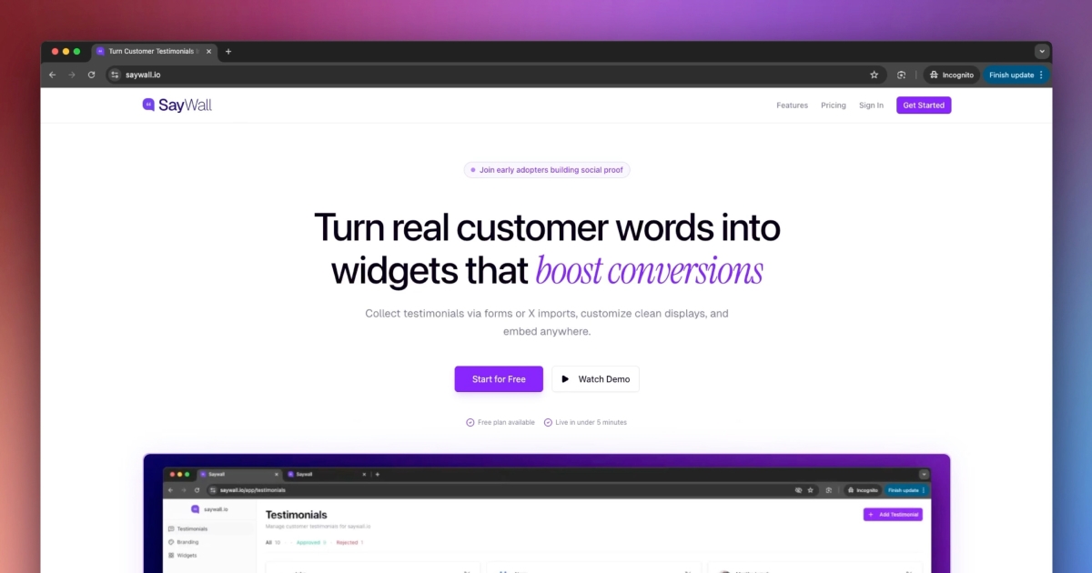 Turn testimonials into widgets that boost conversions